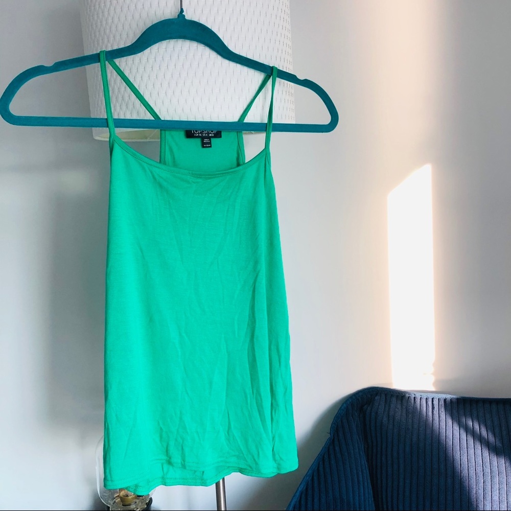 Topshop green tank top